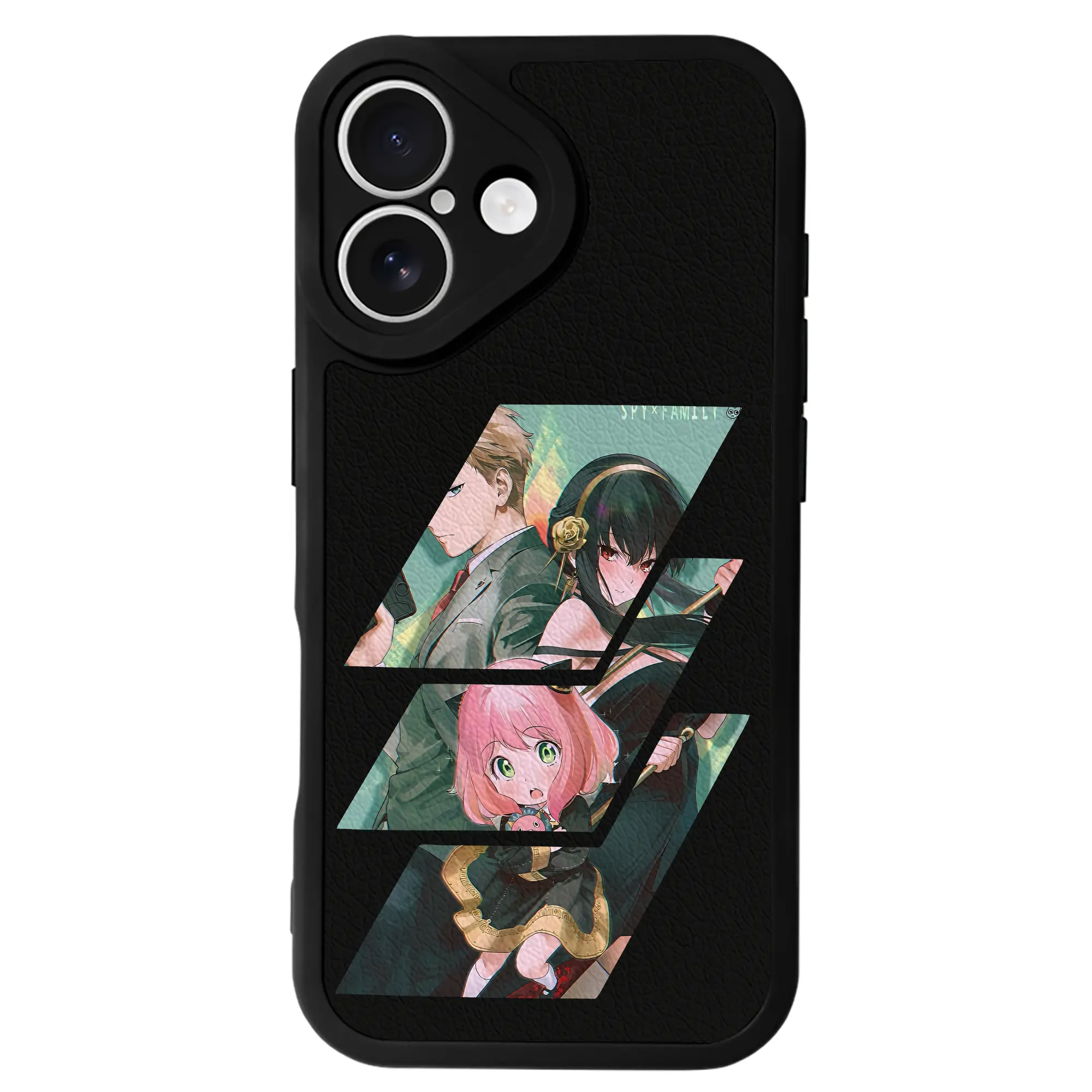 スパイファミリー グッズ,ロイド・フォージャー（Loid Forger） - IPhone 16シリーズ対応 ・ シリコンスマホケース ・ レザー調 ・ 高精度フィット ・ 耐衝撃 ・ ワイヤレス充電対応 ・ 精密カット